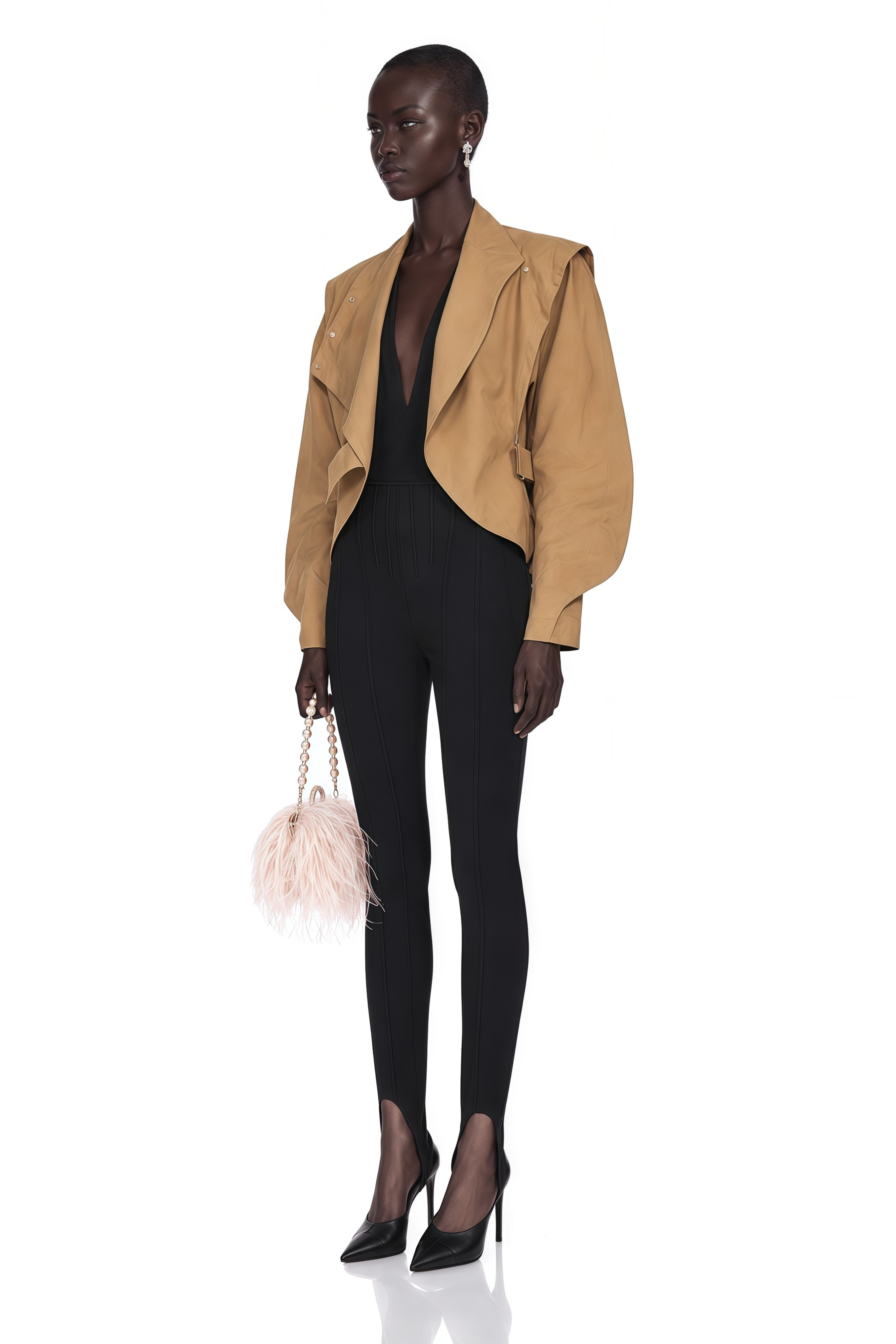 Mavis Brown Wrap Structured Jacket